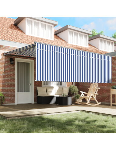 Tenda Retrattile Blu e Bianco 400 × 300 cm