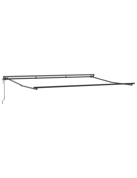 Tenda Retrattile Antracite 450 × 350 cm Poliestere e Alluminio