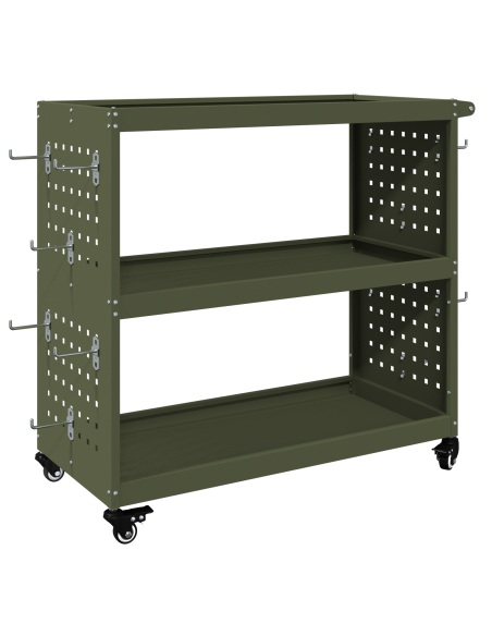 Carrello per Attrezzi con ruota Verde oliva 75 x 35 x 73 cm