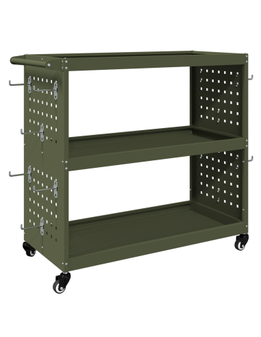 Carrello per Attrezzi con ruota Verde oliva 75 x 35 x 73 cm
