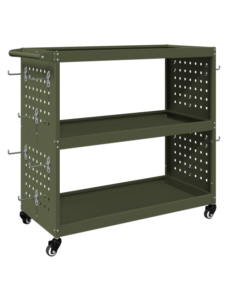 Carrello per Attrezzi con ruota Verde oliva 75 x 35 x 73 cm