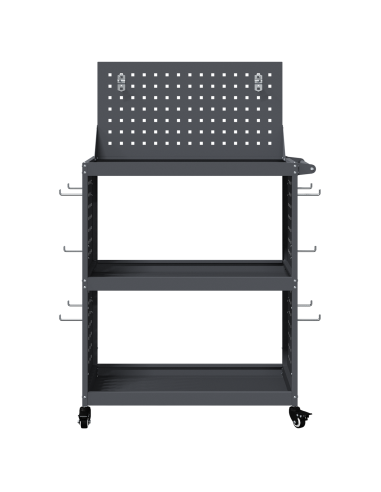 Carrello per Attrezzi con ruota Antracite 65 x 35 x 111 cm