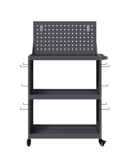 Carrello per Attrezzi con ruota Antracite 65 x 35 x 111 cm