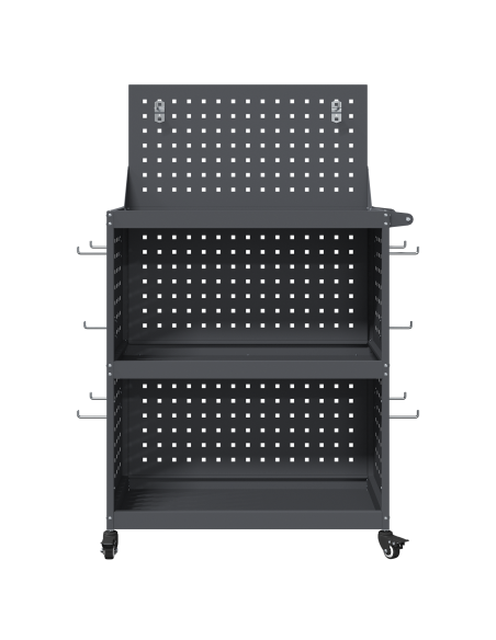 Carrello per Attrezzi con ruota Antracite 65 x 35 x 111 cm