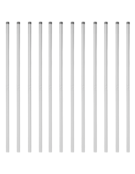 Pali per Recinzione 12 pcs Argento 210 cm Acciaio zincato