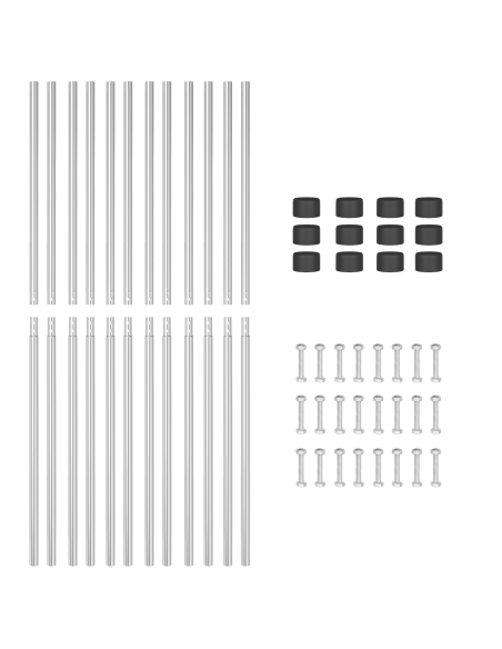 Pali per Recinzione 12 pcs Argento 210 cm Acciaio zincato