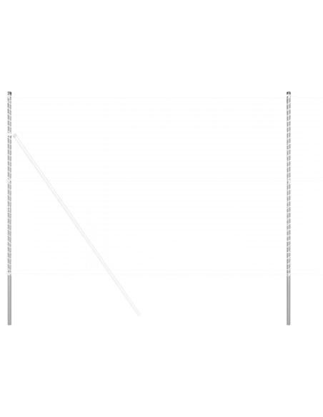 Pali per Recinzione 12 pcs Argento 210 cm Acciaio zincato
