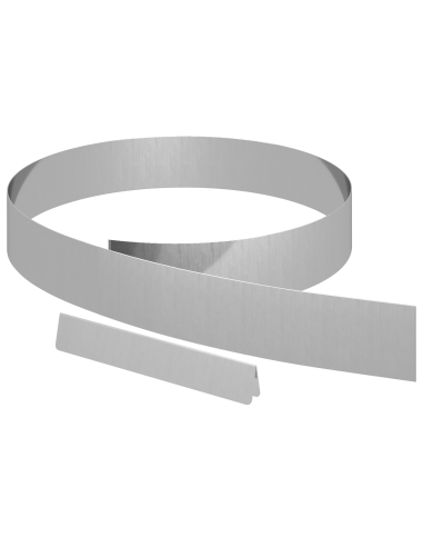 Bordura per Prato 4 pcs Argento 450 x 0.05 x 15 cm