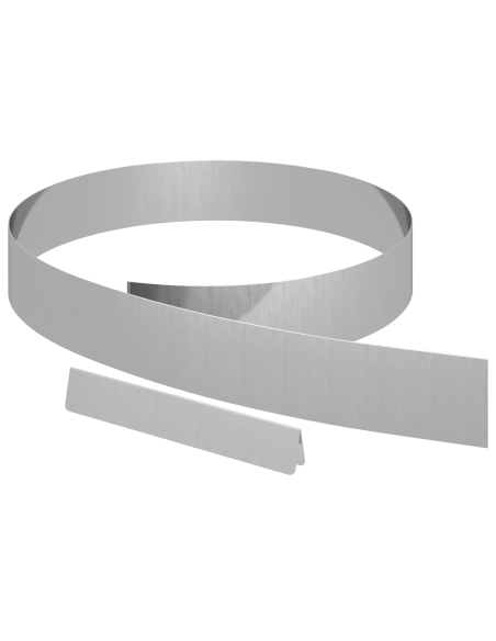 Bordura per Prato 4 pcs Argento 450 x 0.05 x 15 cm