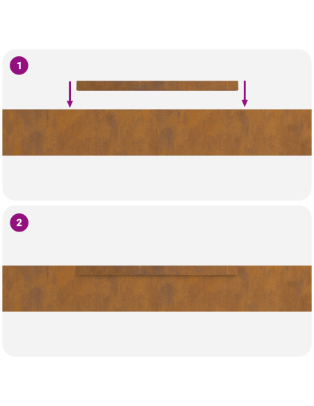 Bordura per Prato 4 pcs Ruggine 450 x 0.05 x 15 cm