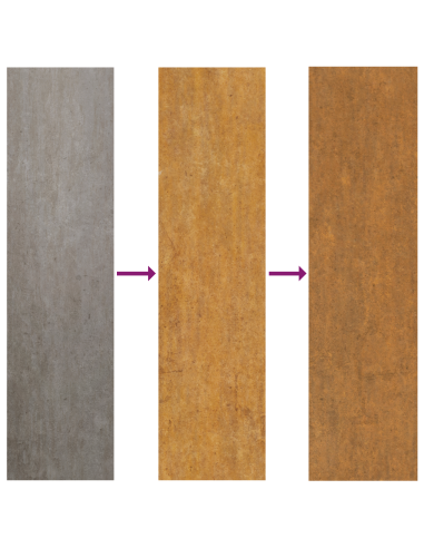 Bordura per Prato 4 pcs Ruggine 450 x 0,05 x 10 cm