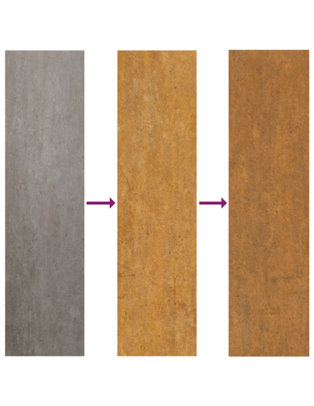 Bordura per Prato 4 pcs Ruggine 450 x 0,05 x 10 cm