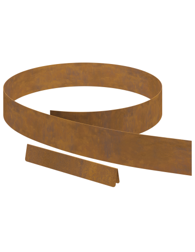Bordura per Prato 4 pcs Ruggine 450 x 0,05 x 10 cm