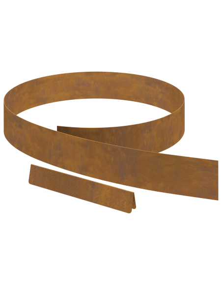Bordura per Prato 4 pcs Ruggine 450 x 0,05 x 10 cm
