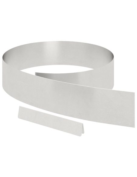 Bordura per Prato 4 pcs Argento 450 x 0.05 x 15 cm