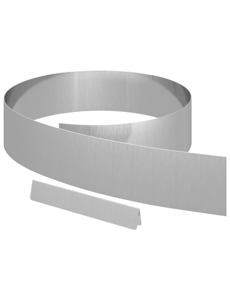 Bordura per Prato Argento 450 x 0.05 x 15 cm Acciaio zincato