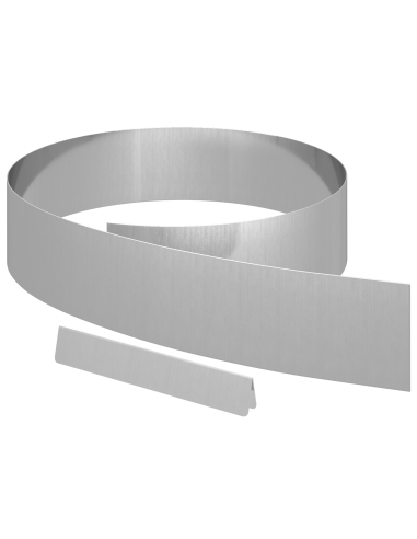 Bordura per Prato 4 pcs Argento 450 x 0.05 x 15 cm