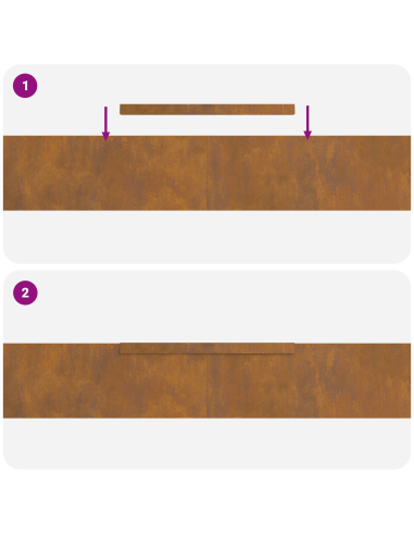Bordura per Prato Ruggine 450 x 0.05 x 15 cm