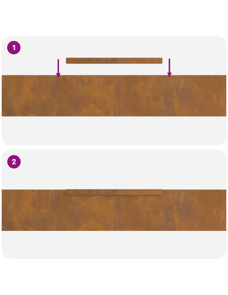Finitura per Prato da Giardino 4 pcs Ruggine 450 x 15 cm