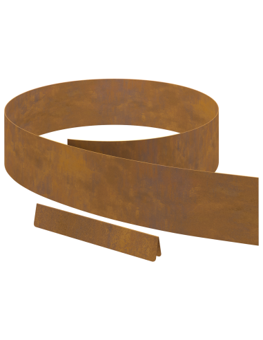 Bordura per Prato 4 pcs Ruggine 450 x 0.05 x 15 cm