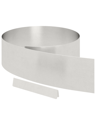 Bordura per Prato 4 pcs Argento 450 x 0.05 x 15 cm
