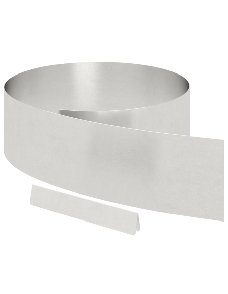 Bordura per Prato 4 pcs Argento 450 x 0.05 x 15 cm