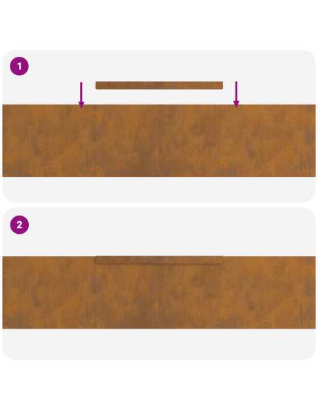 Bordura per Prato 4 pcs Ruggine 450 x 0.05 x 15 cm