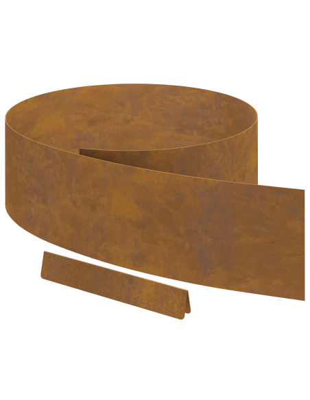 Bordura per Prato 4 pcs Ruggine 450 x 0.05 x 15 cm