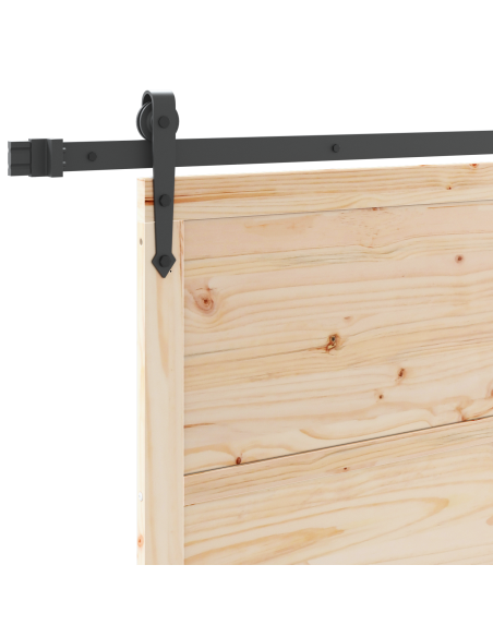 Porta scorrevole Marrone 100 x 208 cm Legno di pino massello