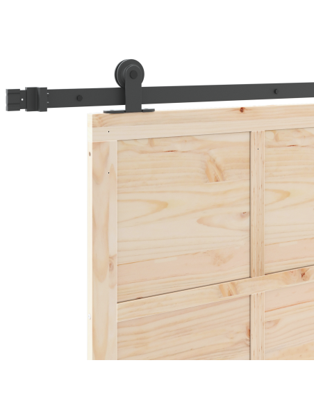 Porta scorrevole Marrone 100 x 208 cm Legno di pino massello