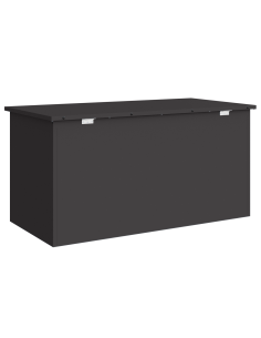 Scatola di Stoccaggio Esterno Nero 100 x 50,5 x 50 cm Acciaio