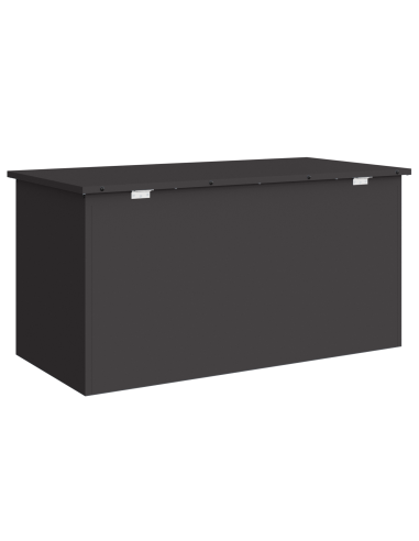 Scatola di Stoccaggio Esterno Nero 100 x 50,5 x 50 cm Acciaio