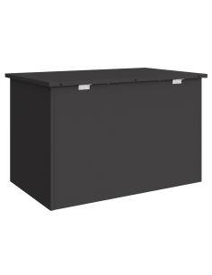 Scatola di Stoccaggio Esterno Nero 80 x 50,5 x 50 cm Acciaio