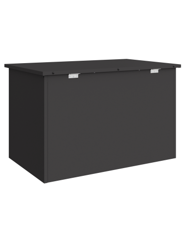 Scatola di Stoccaggio Esterno Nero 80 x 50,5 x 50 cm Acciaio