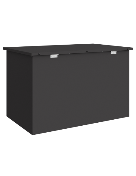 Scatola di Stoccaggio Esterno Nero 80 x 50,5 x 50 cm Acciaio