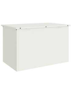 Scatola di Stoccaggio Esterno Bianco 80 x 50,5 x 50 cm Acciaio