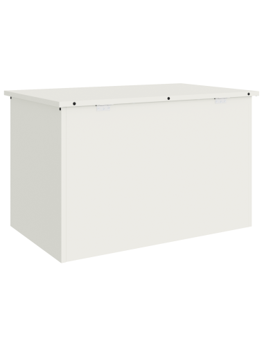 Scatola di Stoccaggio Esterno Bianco 80 x 50,5 x 50 cm Acciaio