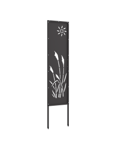 Schermo per privacy in giardino Traforo Nero 32 x 140 cm