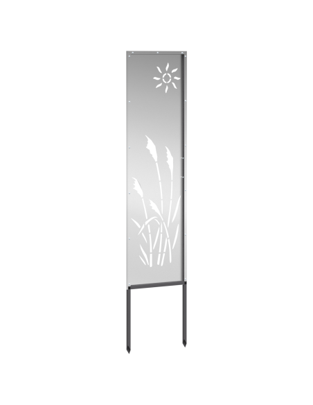 Pannello Decorativo da Giardino Argento 32 x 140 cm