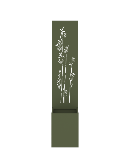 Vaso da Giardino con Pannello Decorativo Oliver verde