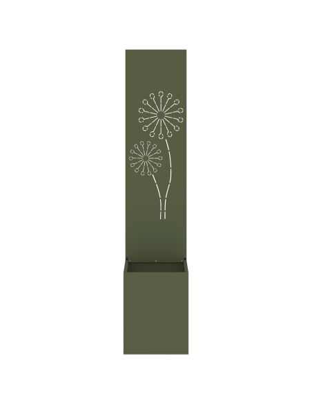 Vaso da Giardino con Pannello Decorativo Oliver verde