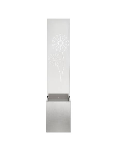 Vaso da Giardino con Pannello Decorativo Argento 32 x 140 cm