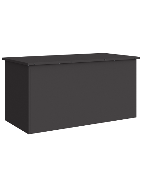 Scatola di Stoccaggio Esterno Nero 100 x 50,5 x 50 cm Acciaio