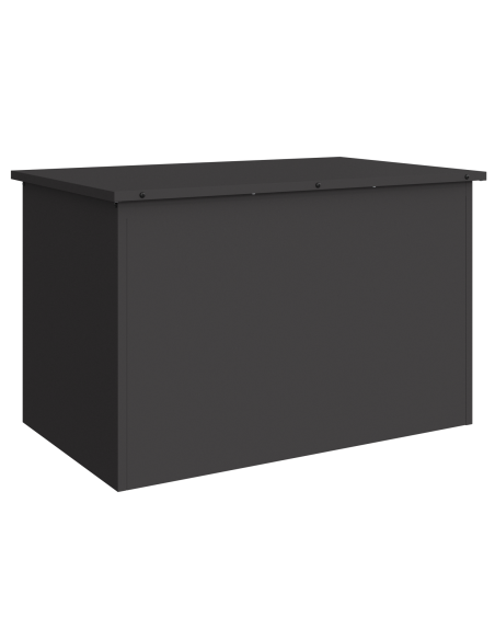 Scatola di Stoccaggio Esterno Nero 80 x 50,5 x 50 cm Acciaio