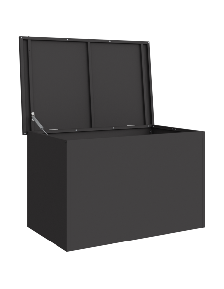 Scatola di Stoccaggio Esterno Nero 80 x 50,5 x 50 cm Acciaio
