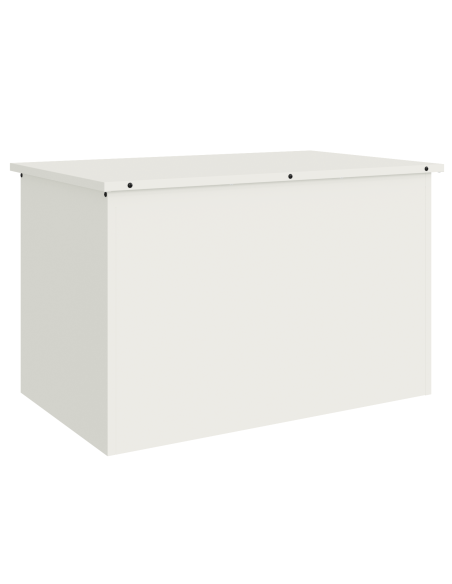 Scatola di Stoccaggio Esterno Bianco 80 x 50,5 x 50 cm Acciaio