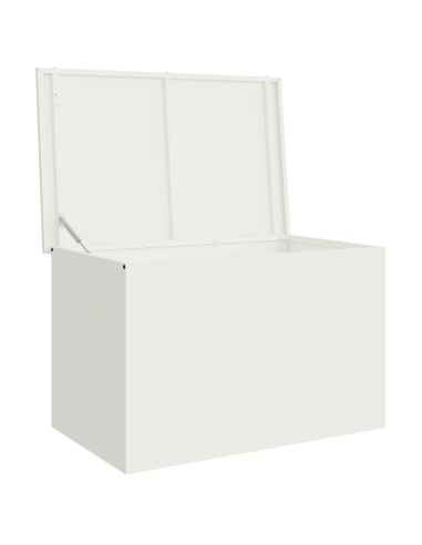 Scatola di Stoccaggio Esterno Bianco 80 x 50,5 x 50 cm Acciaio