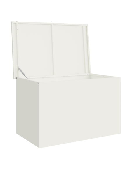 Scatola di Stoccaggio Esterno Bianco 80 x 50,5 x 50 cm Acciaio