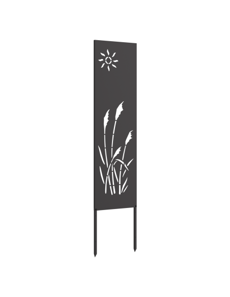 Pannello Decorativo da Giardino Nero 32 x 140 cm