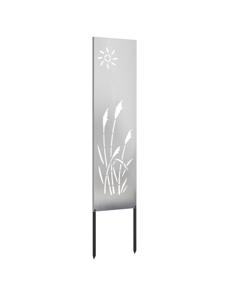 Pannello Decorativo da Giardino Argento 32 x 140 cm